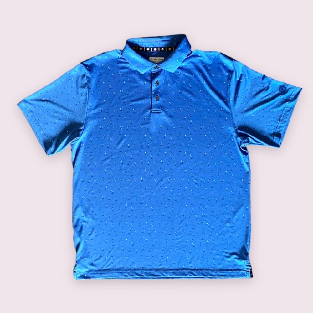 Ben Hogan Golf Flags Conversational Polo in Blue